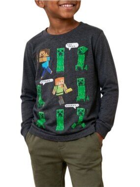 Minecraft Kids Size XS Creeper Graphic Tee Mad Engine Mojang Studios 2021